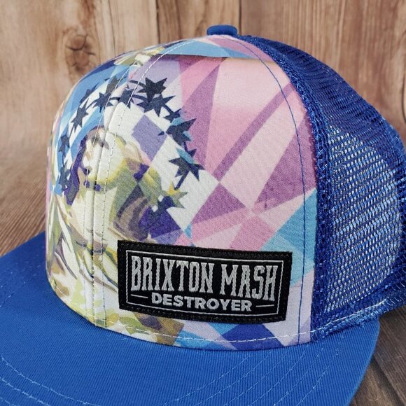 NWOT Brixton Mash Destroyer Adjustable Mesh Snapback Trucker Hat Cap Drew Estate - Picture 9 of 16